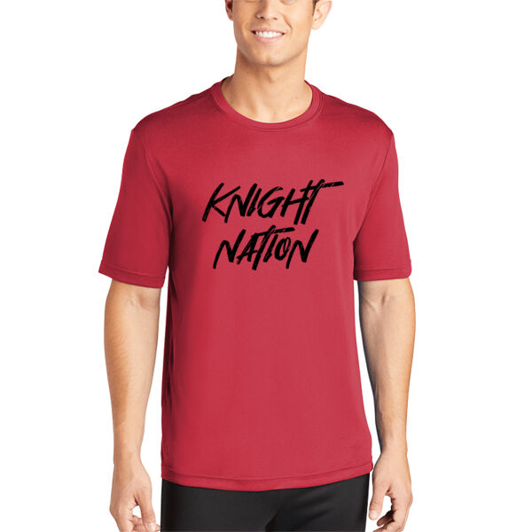 Mens Red KNIGHT NATION Poly Tee Thumbnail